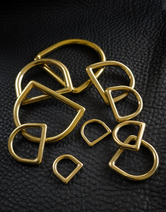 Solid Brass D Rings