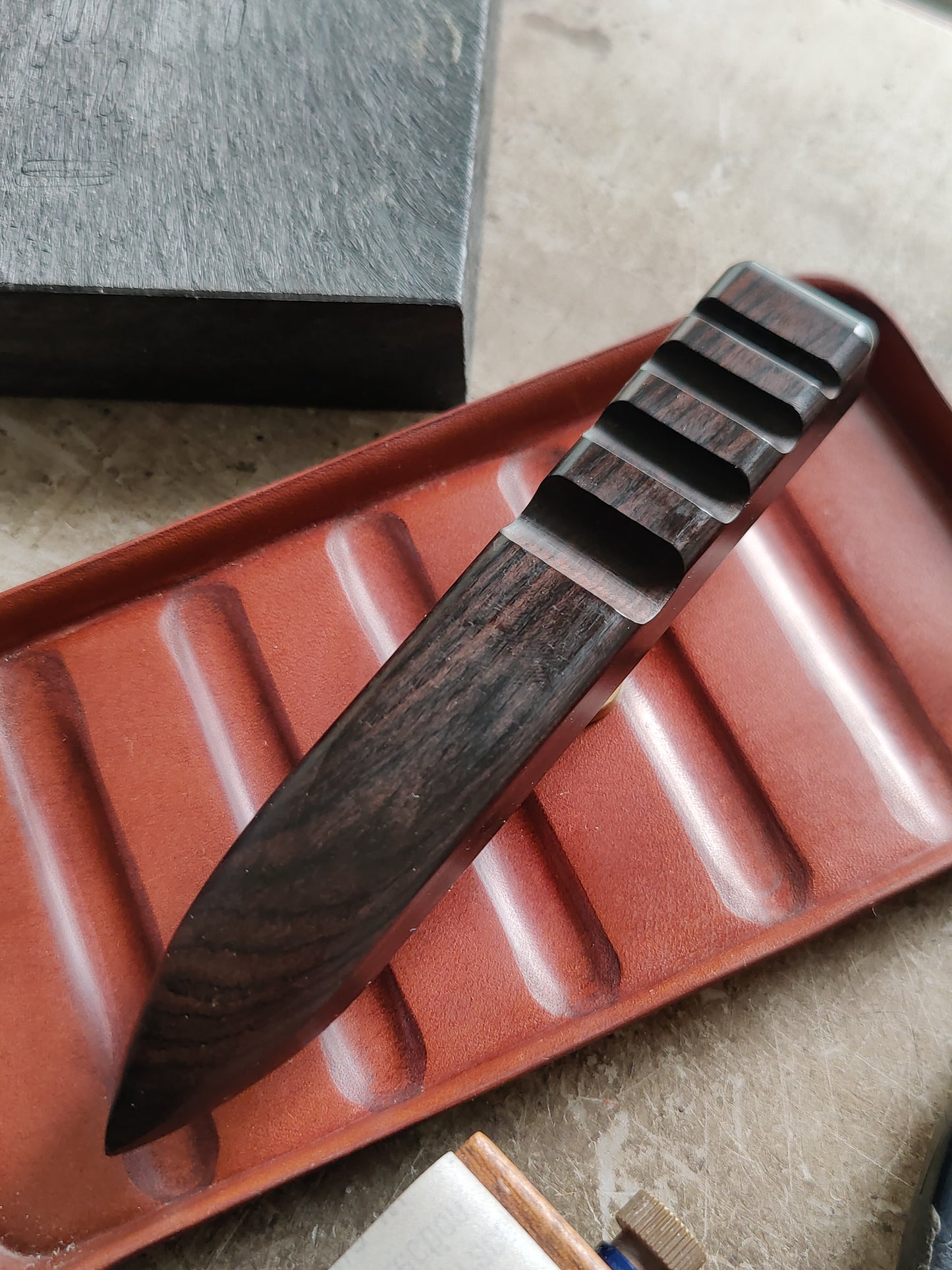 Ebony Flat Burnishing Stick