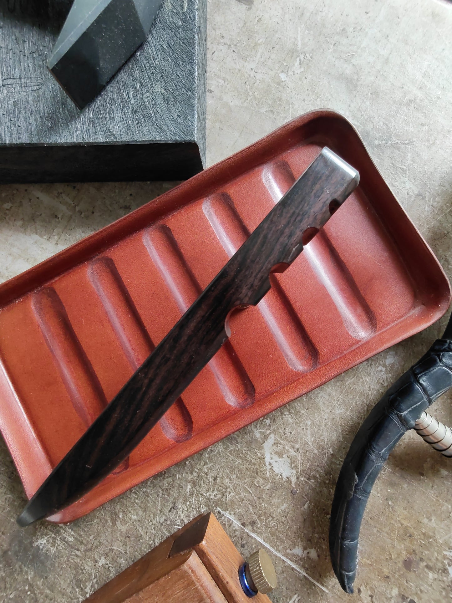 Ebony Flat Burnishing Stick