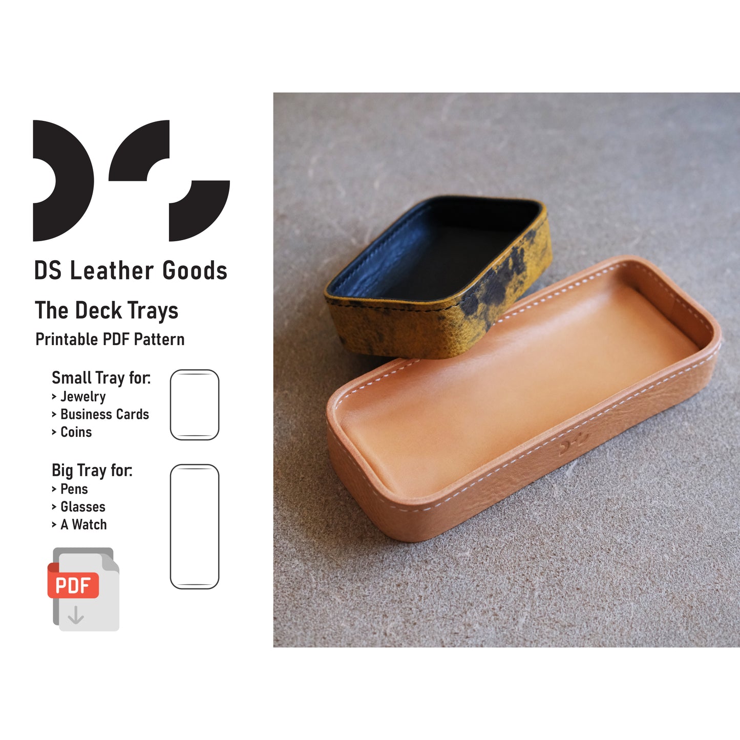 The Deck Leather Trays