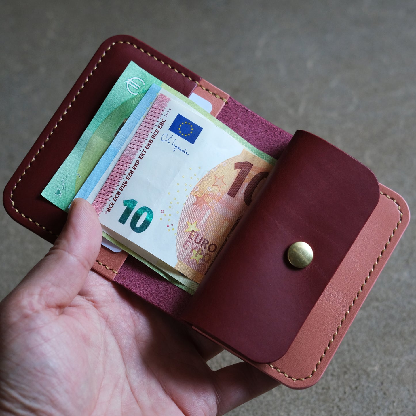 The Ensign & The Commander leather bifold wallet