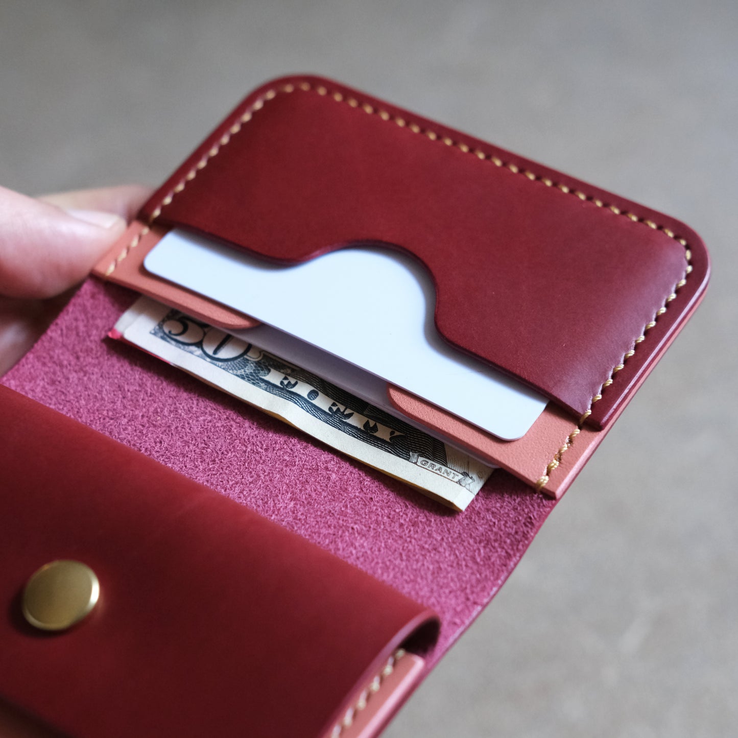 The Ensign & The Commander leather bifold wallet